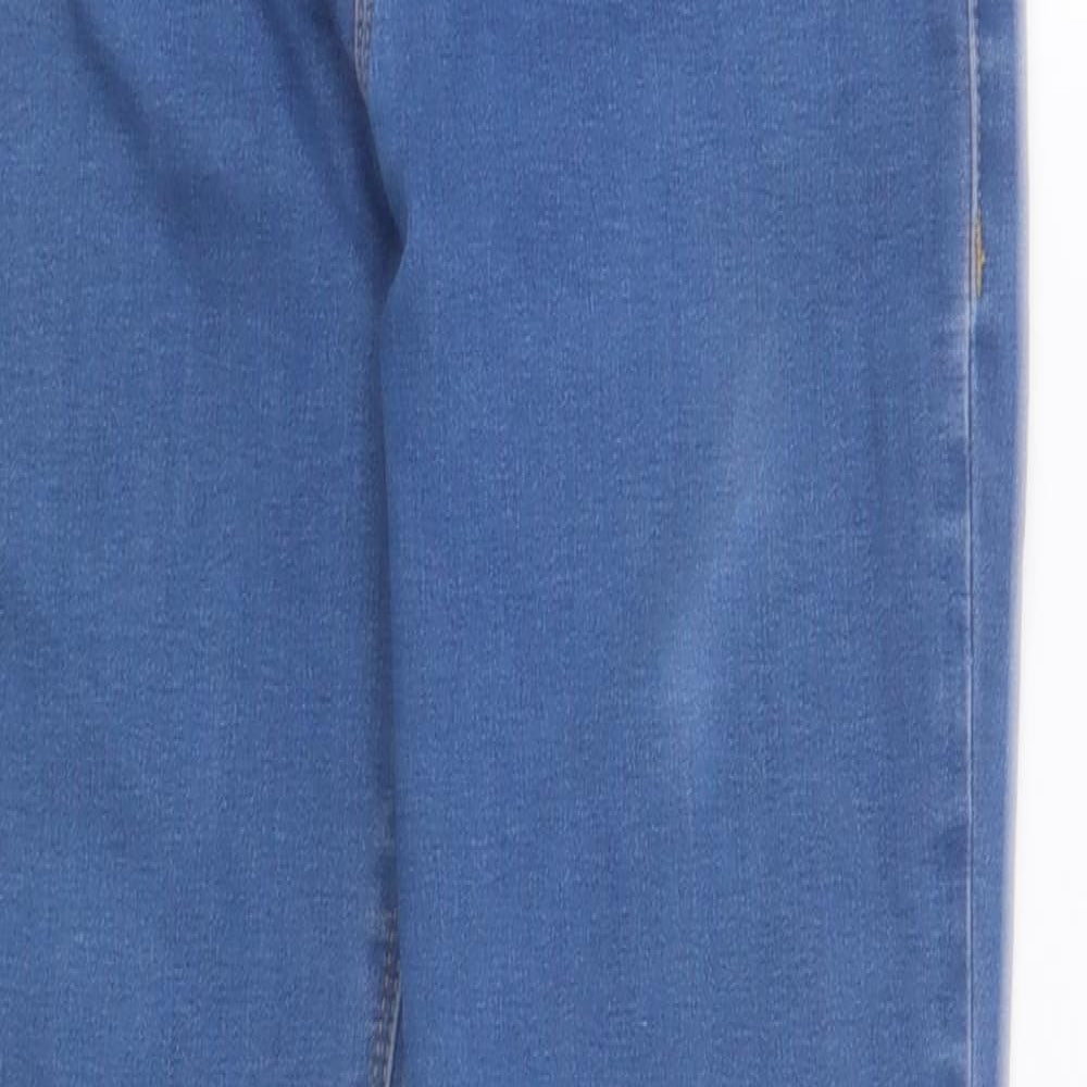 Missguided Womens Blue Cotton Skinny Jeans Size 8 L28 in Regular Button