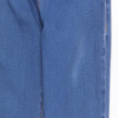 Missguided Womens Blue Cotton Skinny Jeans Size 8 L28 in Regular Button