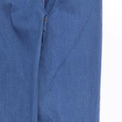 Missguided Womens Blue Cotton Skinny Jeans Size 8 L28 in Regular Button