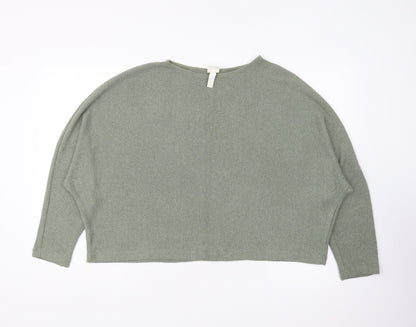 Womens UK Size L H&M Green Pullover Jumper