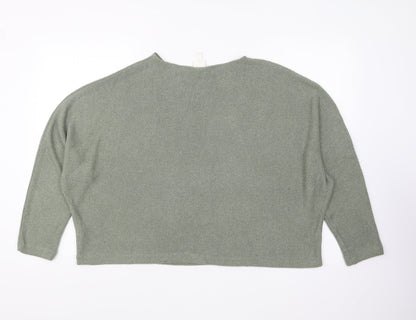 Womens UK Size L H&M Green Pullover Jumper