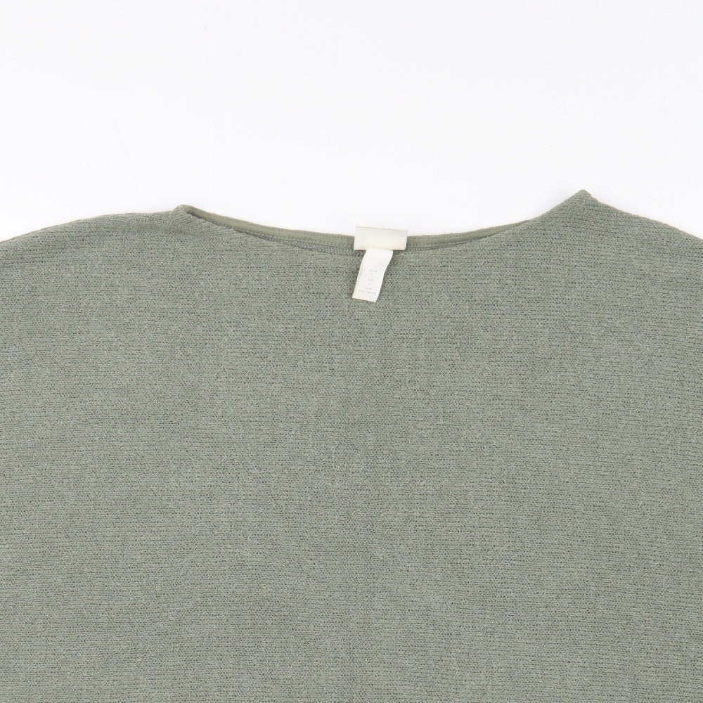 Womens UK Size L H&M Green Pullover Jumper