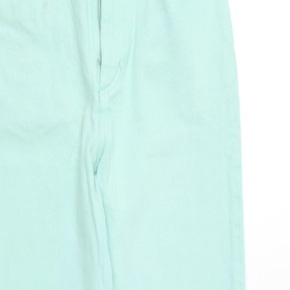 Pull&Bear Womens Blue Cotton Straight Jeans Size 4 L26 in Regular Button