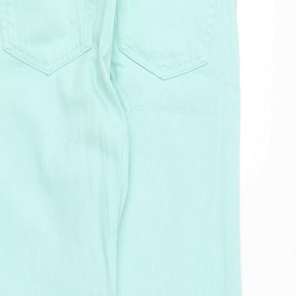 Pull&Bear Womens Blue Cotton Straight Jeans Size 4 L26 in Regular Button