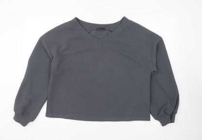 SheIn Womens Grey Polyester Pullover Sweatshirt Size M Pullover