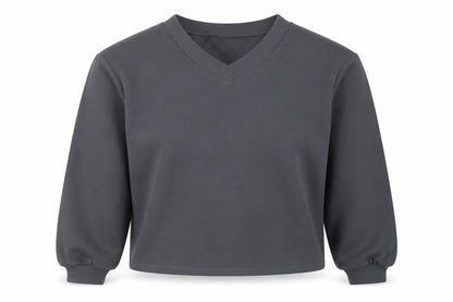 SheIn Womens Grey Polyester Pullover Sweatshirt Size M Pullover