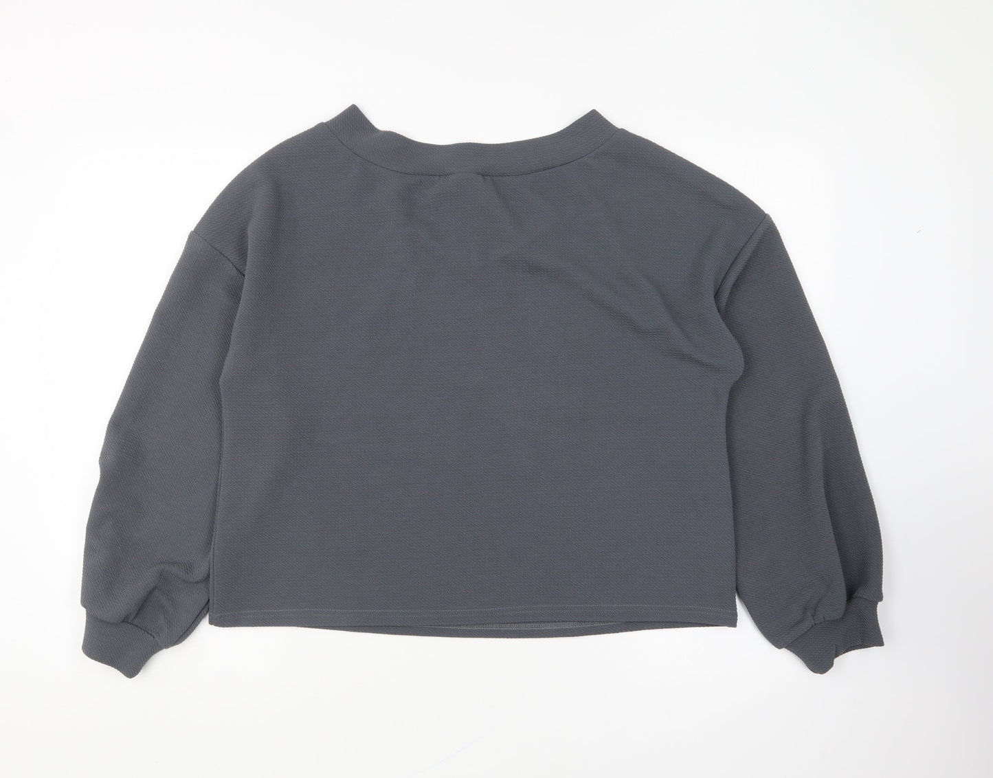 SheIn Womens Grey Polyester Pullover Sweatshirt Size M Pullover