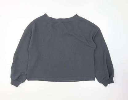 SheIn Womens Grey Polyester Pullover Sweatshirt Size M Pullover
