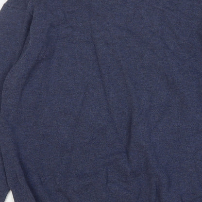 Wolsey Mens Blue V-Neck Cotton Pullover Jumper Size M