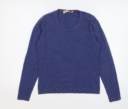Georgia Firenze Womens Blue Round Neck Acrylic Pullover Jumper Size 12