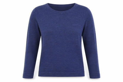 Georgia Firenze Womens Blue Round Neck Acrylic Pullover Jumper Size 12
