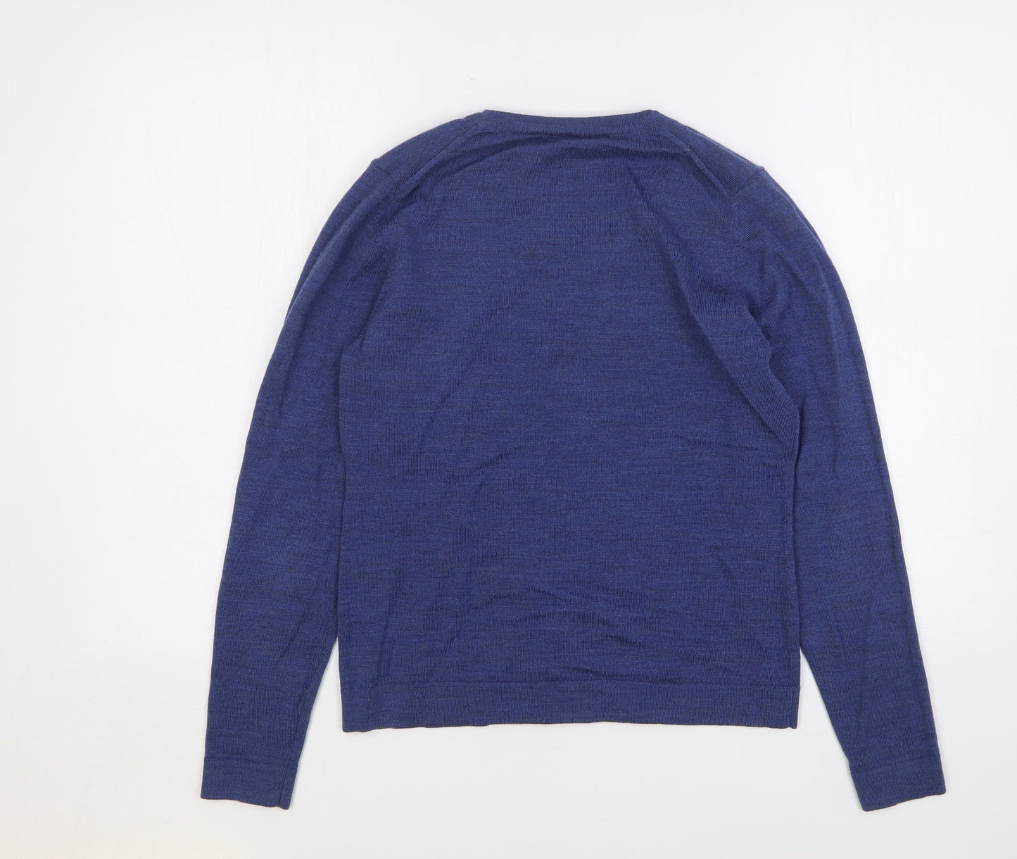 Georgia Firenze Womens Blue Round Neck Acrylic Pullover Jumper Size 12