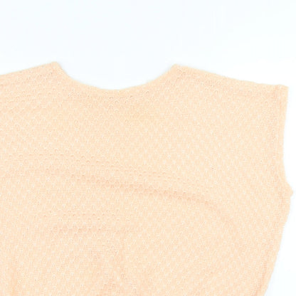 Something Special Womens Pink Round Neck Acrylic Vest Jumper Size M