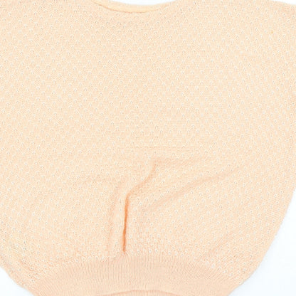 Something Special Womens Pink Round Neck Acrylic Vest Jumper Size M