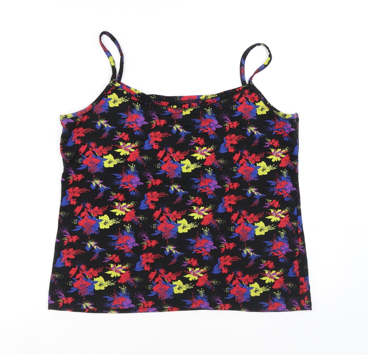 Womens UK Size M Preworn Black Camisole Tank