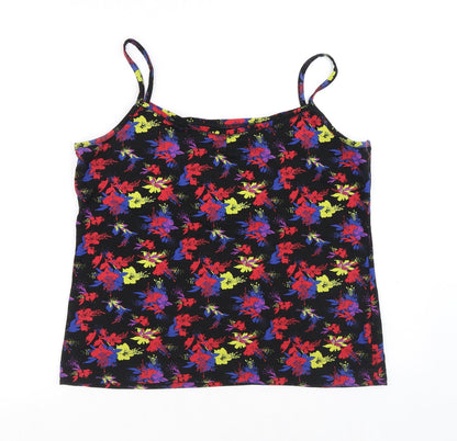 Womens UK Size M Preworn Black Camisole Tank