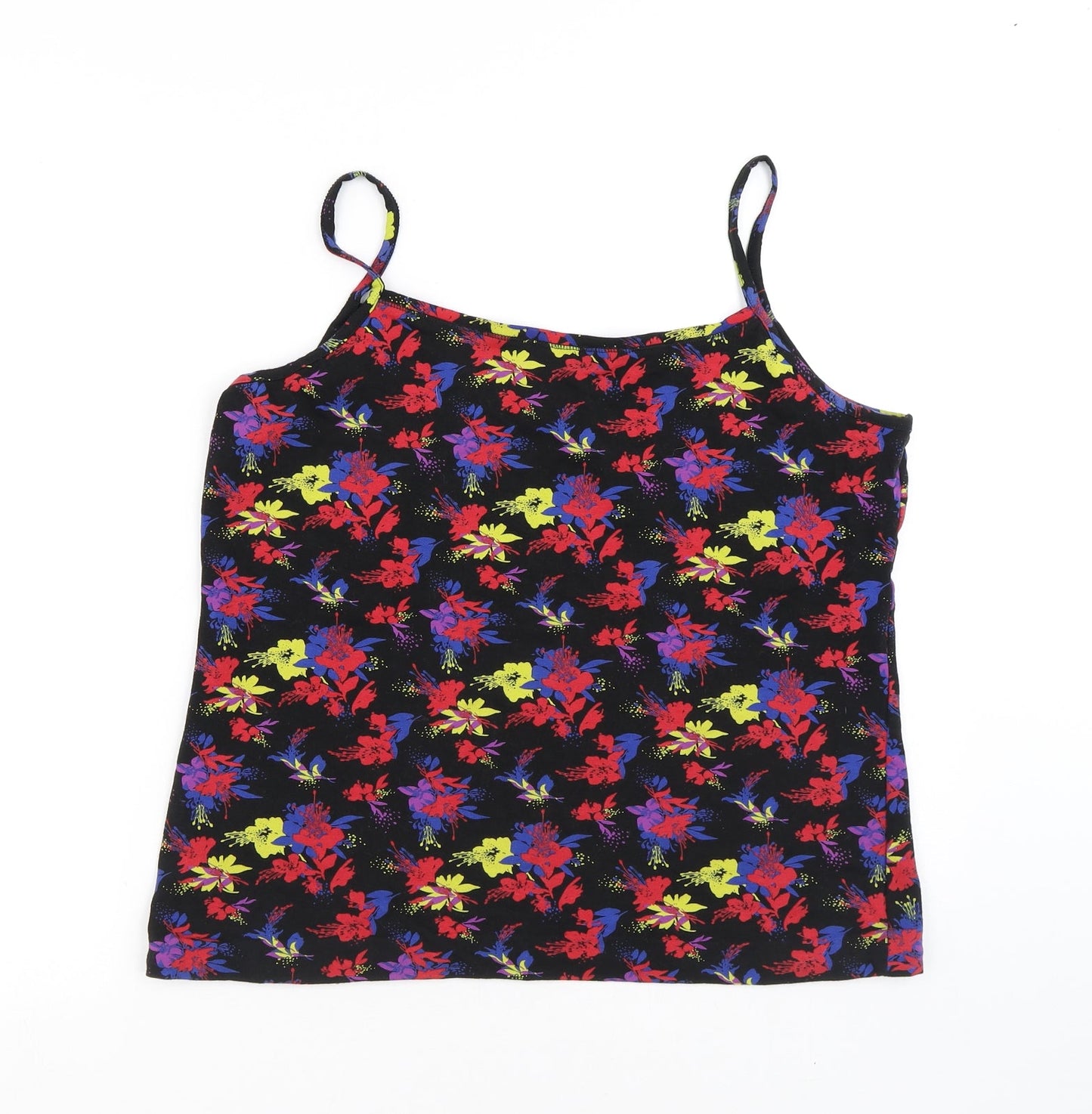 Womens UK Size M Preworn Black Camisole Tank