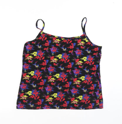 Womens UK Size M Preworn Black Camisole Tank