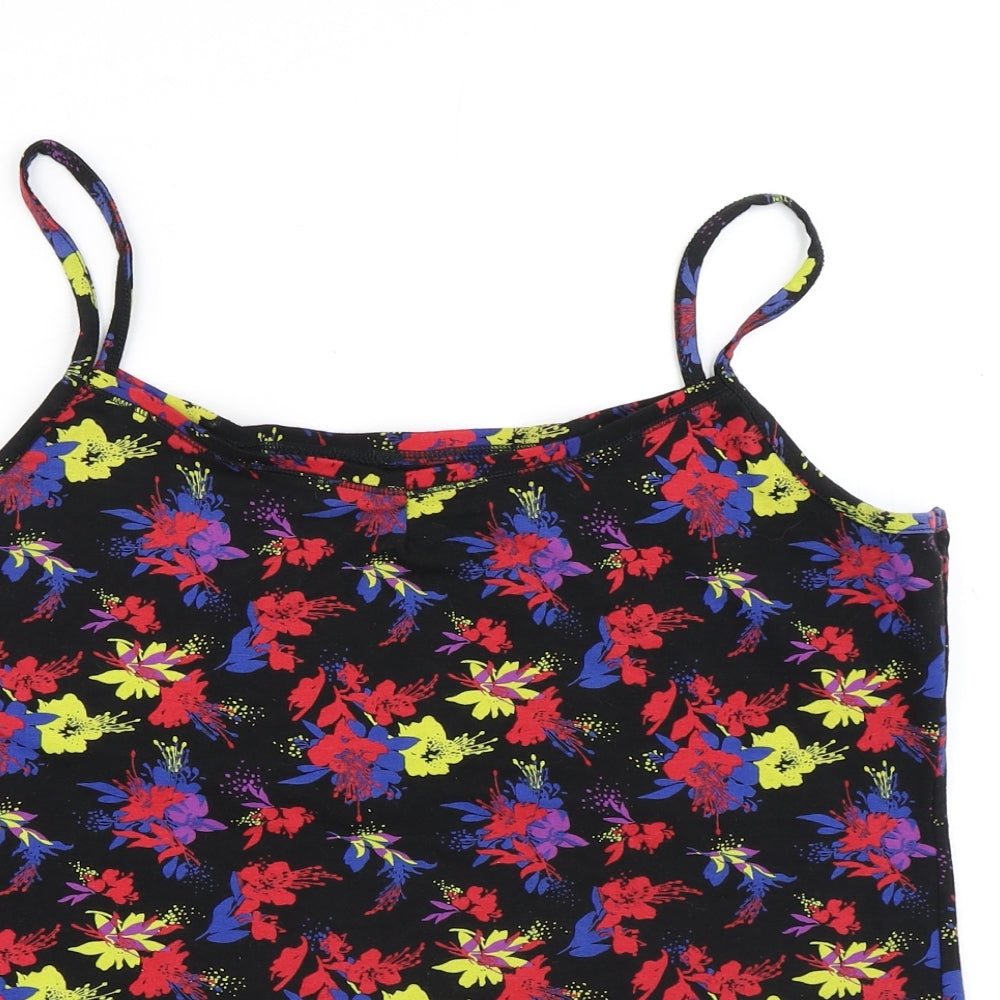 Womens UK Size M Preworn Black Camisole Tank