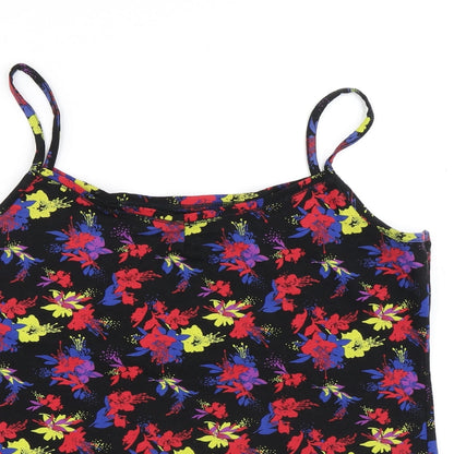 Womens UK Size M Preworn Black Camisole Tank