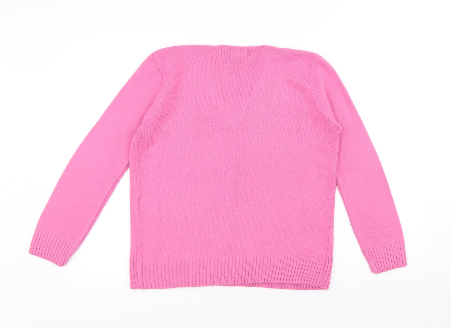Womens UK Size L CHIC Pink Pullover Jumper