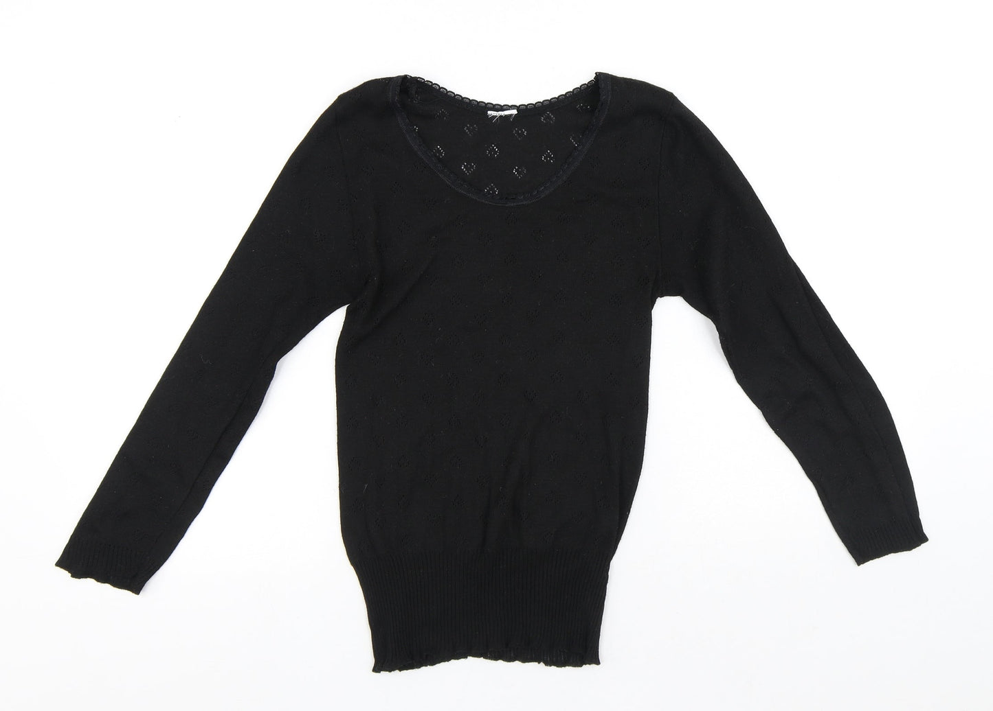 Womens UK Size M Preworn Black Pullover Jumper