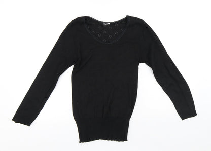 Womens UK Size M Preworn Black Pullover Jumper