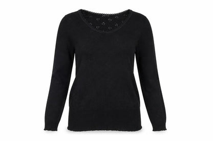 Womens UK Size M Preworn Black Pullover Jumper