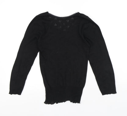 Womens UK Size M Preworn Black Pullover Jumper