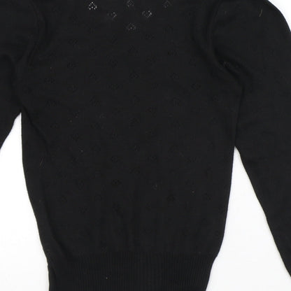 Womens UK Size M Preworn Black Pullover Jumper