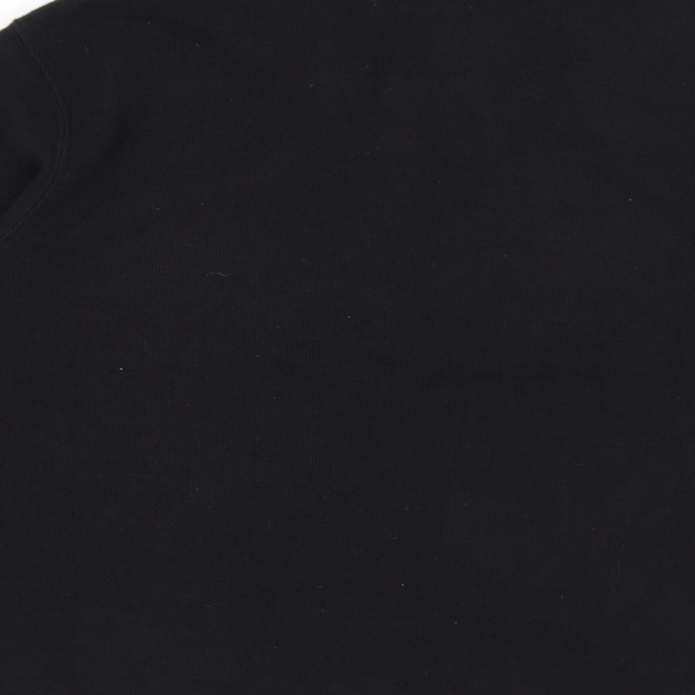 Marks and Spencer Mens Black High Neck Cotton Pullover Jumper Size M