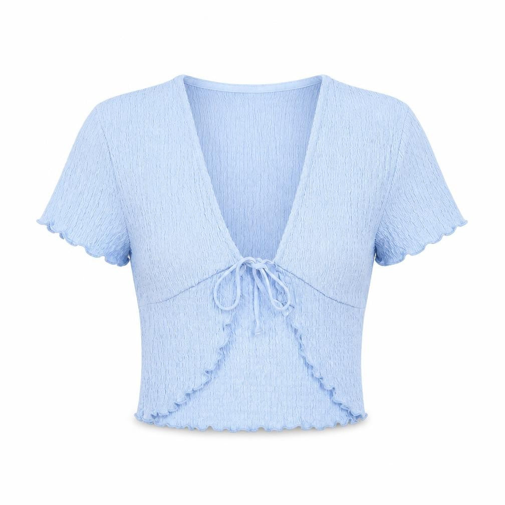 Womens UK Size 12 Topshop Blue Basic T-Shirt