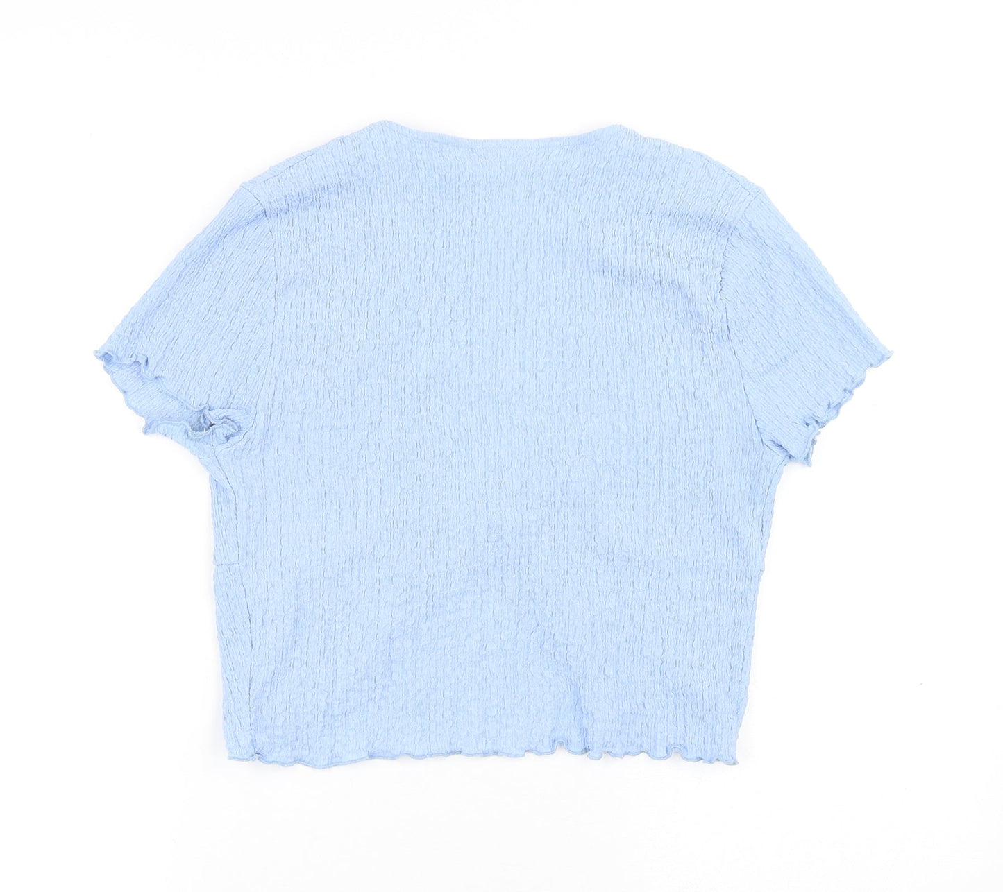 Womens UK Size 12 Topshop Blue Basic T-Shirt