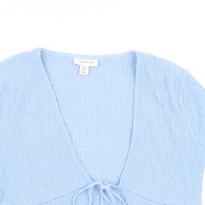 Womens UK Size 12 Topshop Blue Basic T-Shirt