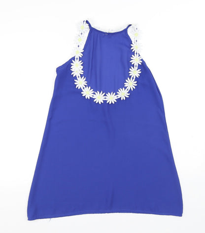 Womens UK Size L Preworn Blue Basic Blouse