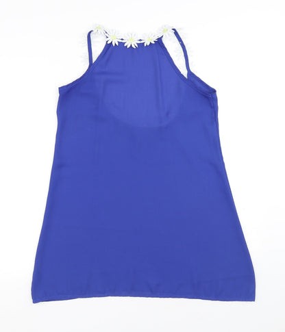 Womens UK Size L Preworn Blue Basic Blouse
