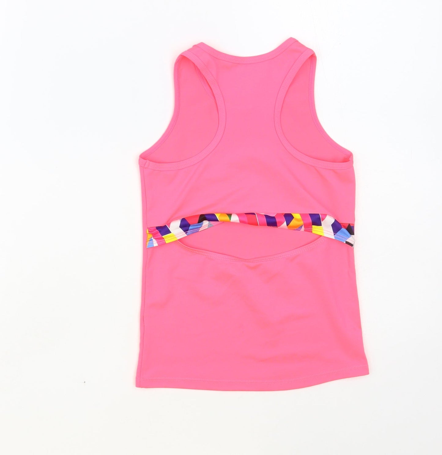 Leigh Tucker Willow Girls Pink Polyester Pullover Tank Size 3-4 Years Round Neck Pullover - Cut Out