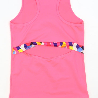 Leigh Tucker Willow Girls Pink Polyester Pullover Tank Size 3-4 Years Round Neck Pullover - Cut Out
