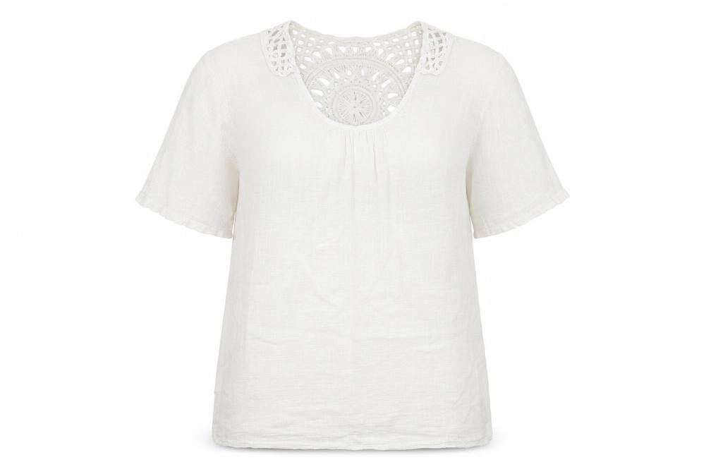 Womens UK Size L Preworn White Basic Blouse