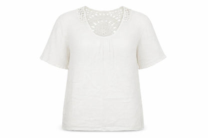 Womens UK Size L Preworn White Basic Blouse