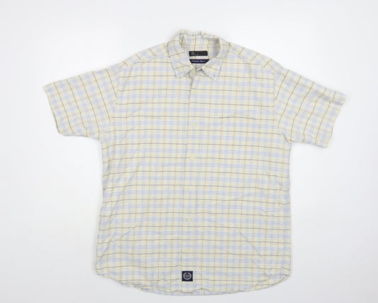 Mens UK Size L BHS Ivory  Button-Up Short Sleeve Casual Shirt