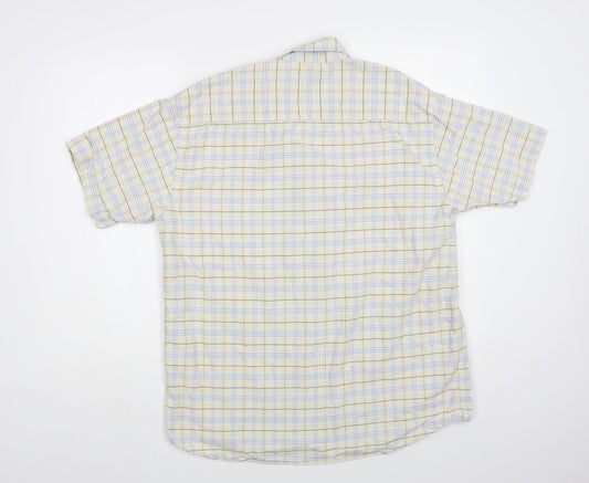 Mens UK Size L BHS Ivory  Button-Up Short Sleeve Casual Shirt