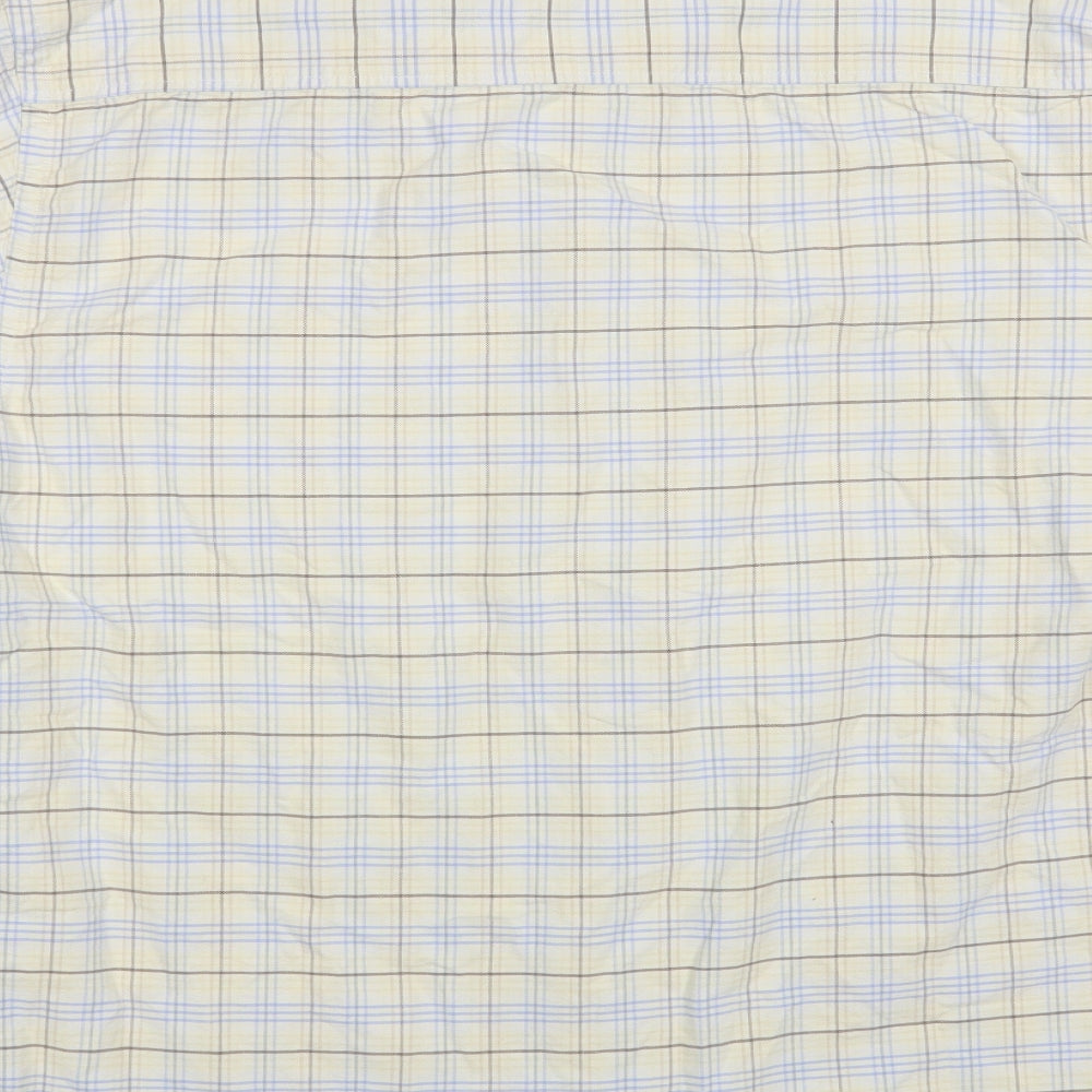 Mens UK Size L BHS Ivory  Button-Up Short Sleeve Casual Shirt