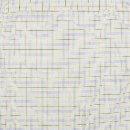 Mens UK Size L BHS Ivory  Button-Up Short Sleeve Casual Shirt