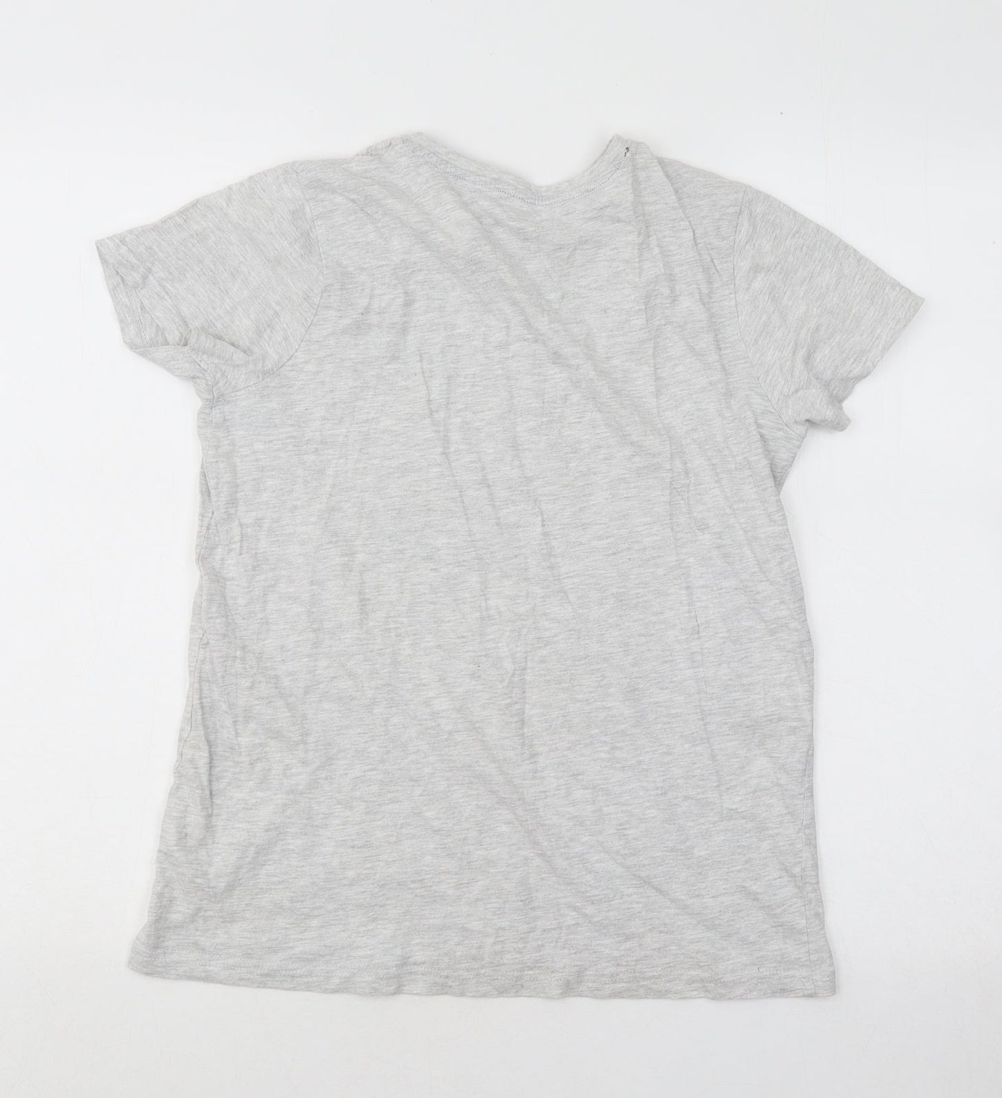 jeff&co Boys Grey Cotton Basic T-Shirt Size 11-12 Years Round Neck Pullover - Game Over