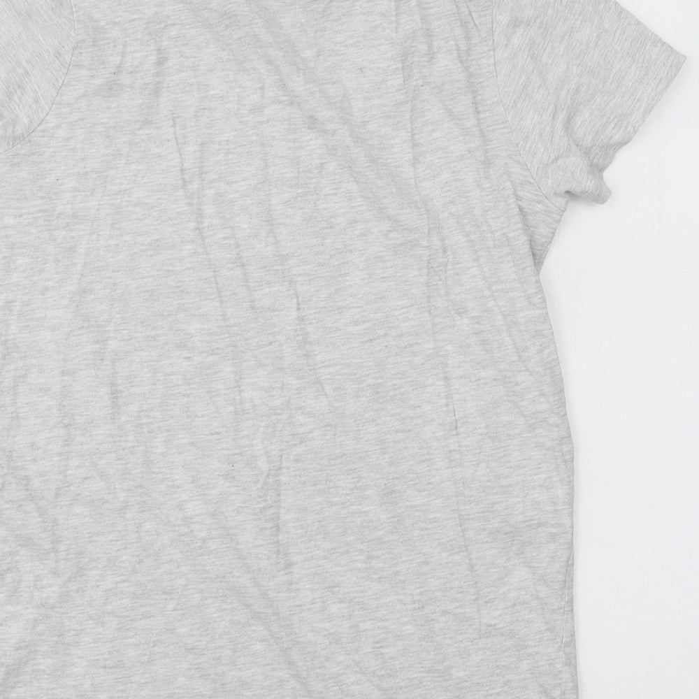jeff&co Boys Grey Cotton Basic T-Shirt Size 11-12 Years Round Neck Pullover - Game Over
