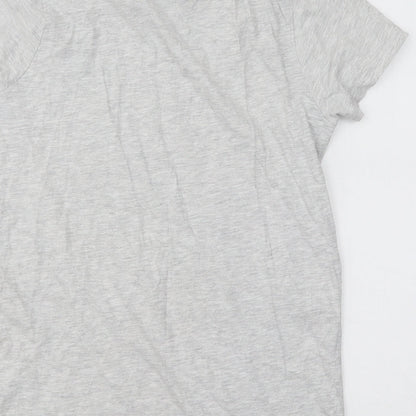 jeff&co Boys Grey Cotton Basic T-Shirt Size 11-12 Years Round Neck Pullover - Game Over