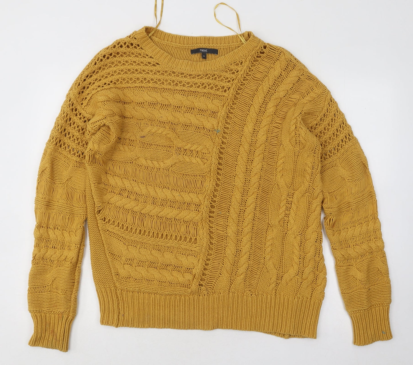 Womens UK Size M NEXT Yellow Pullover Jumper