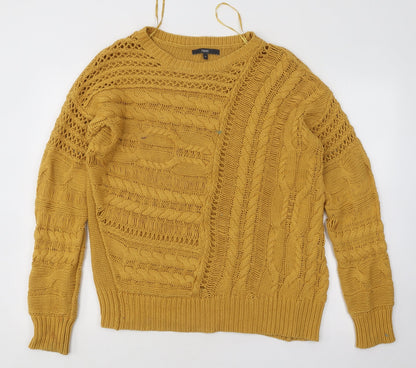 Womens UK Size M NEXT Yellow Pullover Jumper