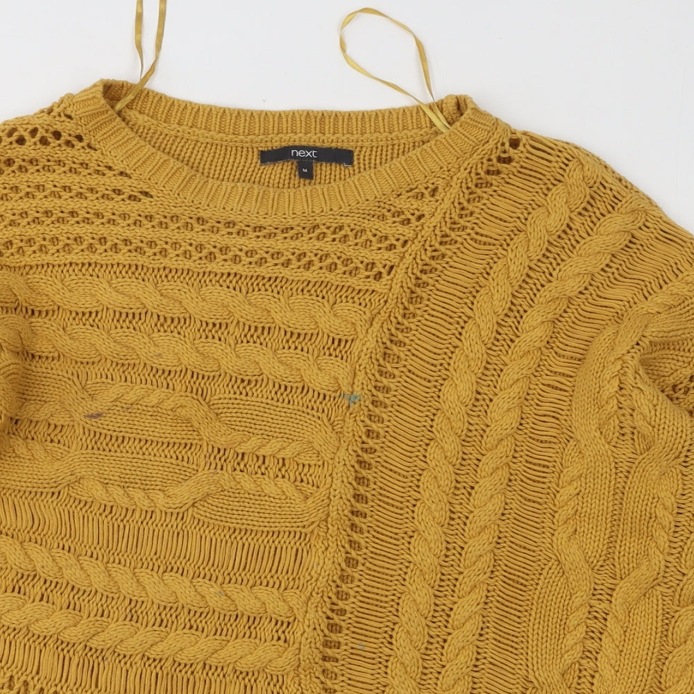 Womens UK Size M NEXT Yellow Pullover Jumper